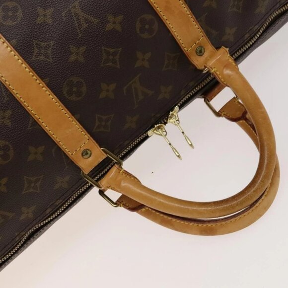 LOUIS VUITTON Monogram Keepall 55 Boston Bag M41424 LV Auth 124848 - Picture 7 of 16